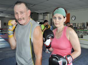 John and Maureen O'Brien: Father and daughter both train at Grealish's gym. Photo by Bill Forry